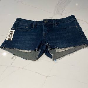 Fox Denim Jean Shorts Stealth Cut off Size 0 Waist 24 NWT